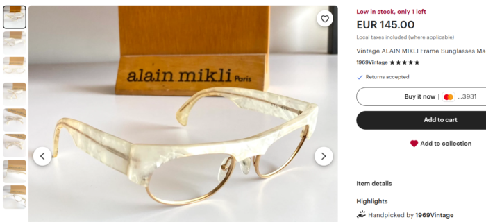 Alain Mikli Paris rame vintage de ochelari de vedere pentru femei - imagine 3