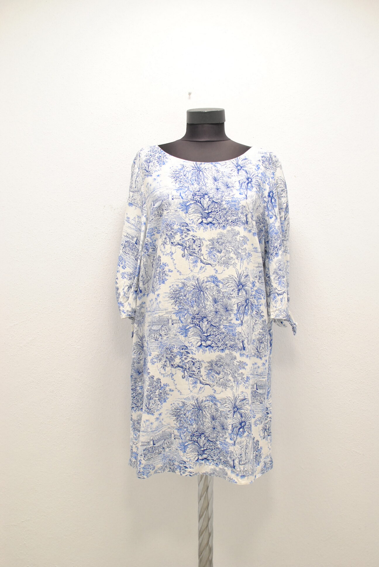 DSC_0017 H&M rochie de linnen blend , cu imprimeu , marimea 42 sau L/XL - imagine 1