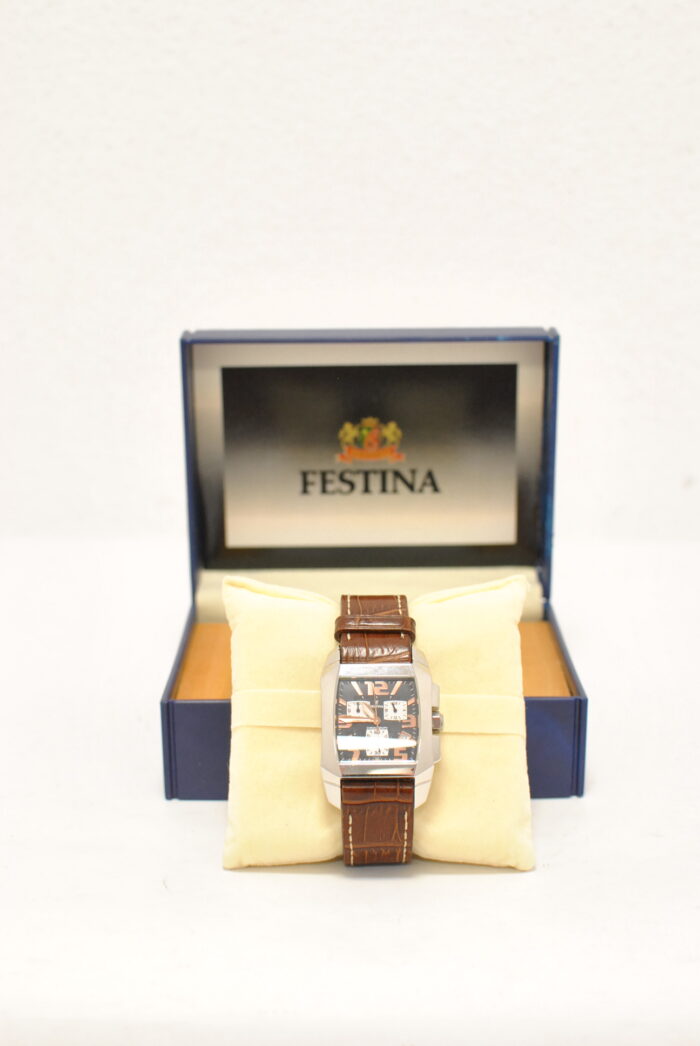 Festina ceas de mana , curea de piele , model unisex - imagine 3