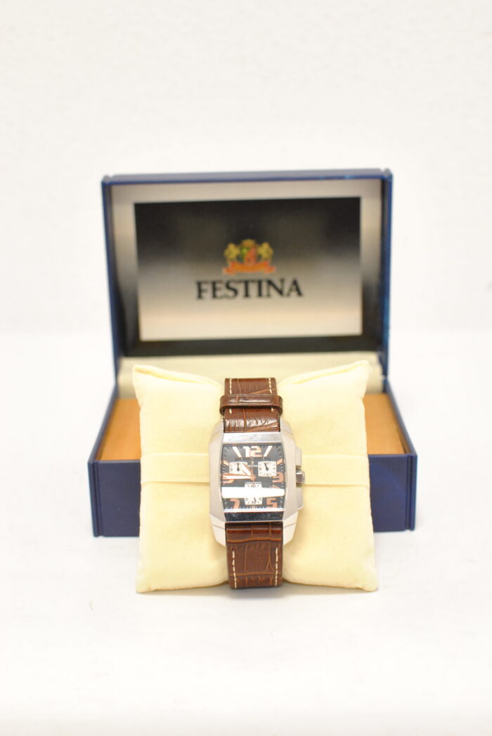 Festina ceas de mana , curea de piele , model unisex - imagine 4