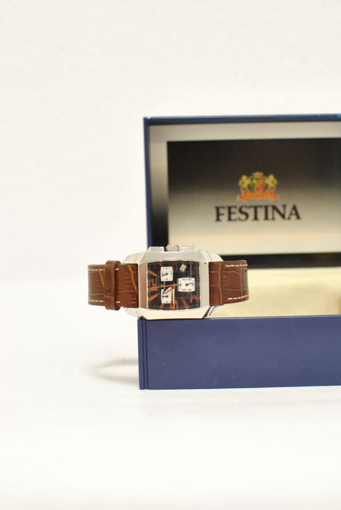 Festina ceas de mana , curea de piele , model unisex - imagine 5