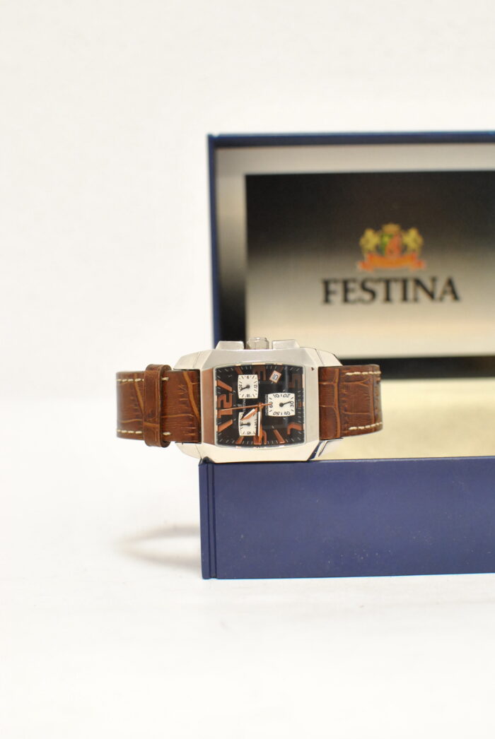 Festina ceas de mana , curea de piele , model unisex - imagine 1