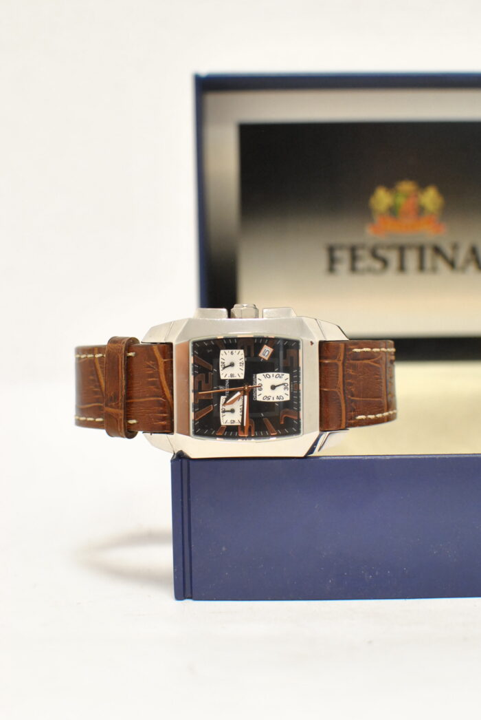 Festina ceas de mana , curea de piele , model unisex - imagine 7