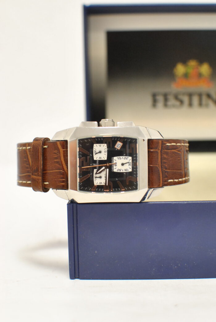 Festina ceas de mana , curea de piele , model unisex - imagine 8