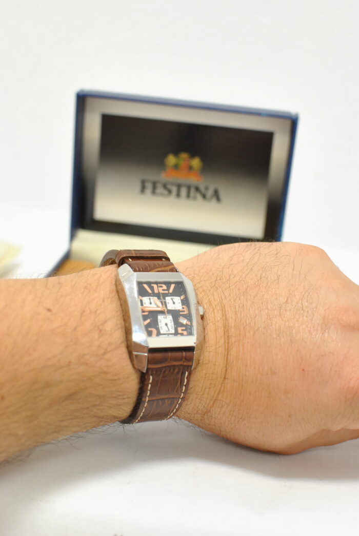 Festina ceas de mana , curea de piele , model unisex - imagine 12