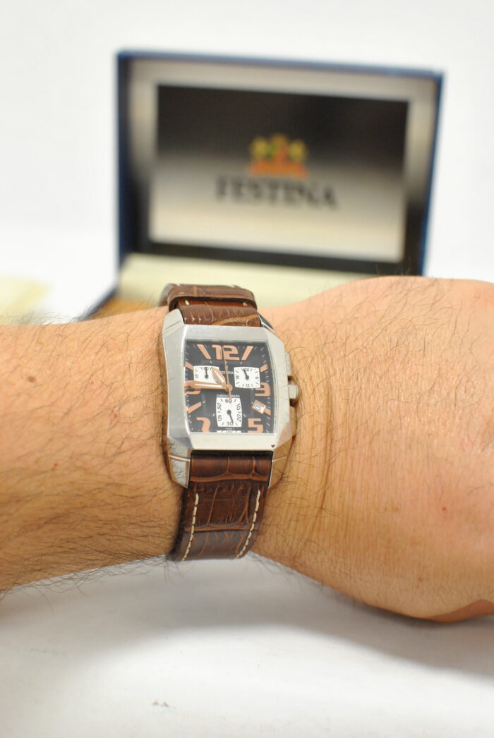 Festina ceas de mana , curea de piele , model unisex - imagine 2