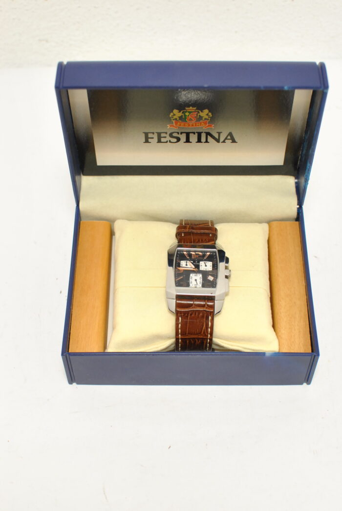Festina ceas de mana , curea de piele , model unisex - imagine 13