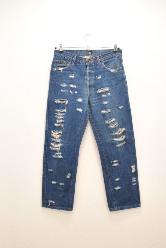 D + G  blugi vintage , rupti de barbati , editie 2005 , marimea 34 - imagine 1