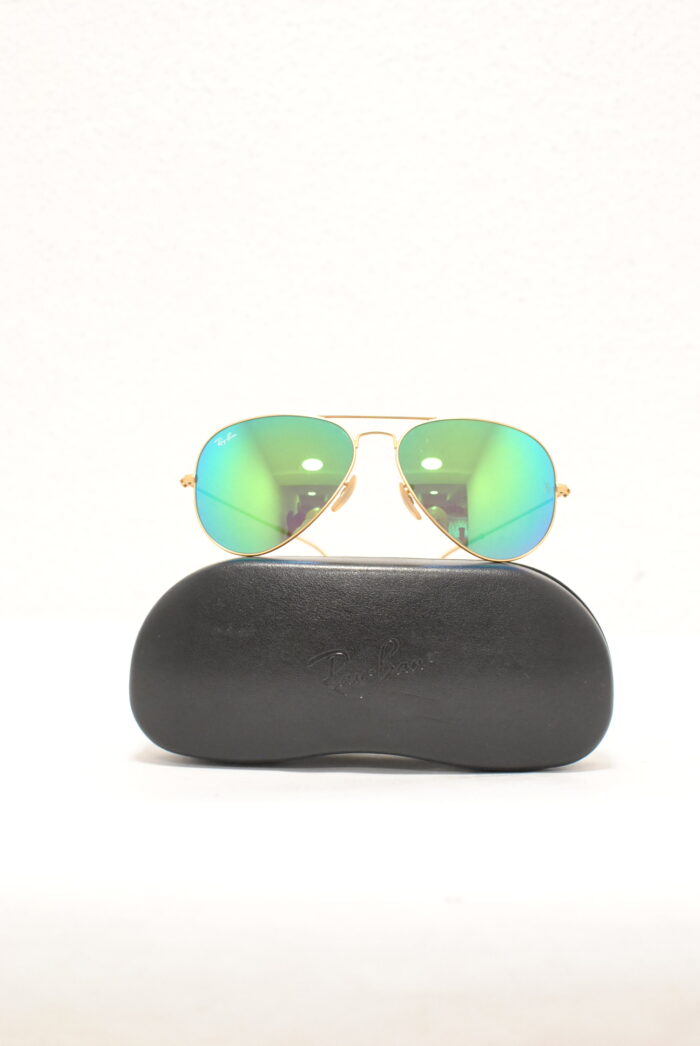 Ray-Ban ochelari de soare aviator pentru barbati , rama metalica aurita - imagine 3