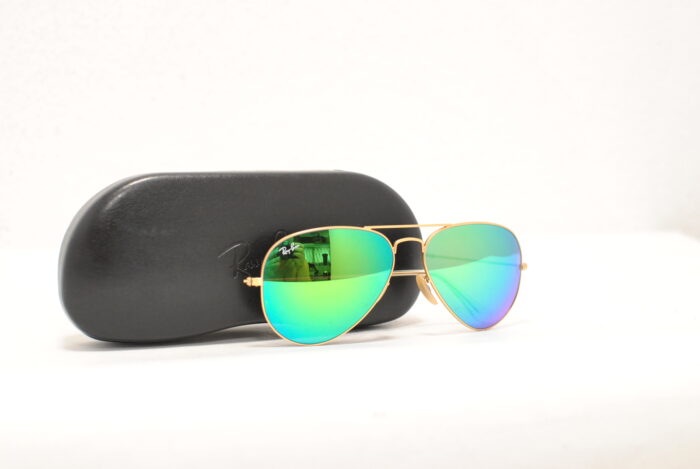 Ray-Ban ochelari de soare aviator pentru barbati , rama metalica aurita - imagine 4