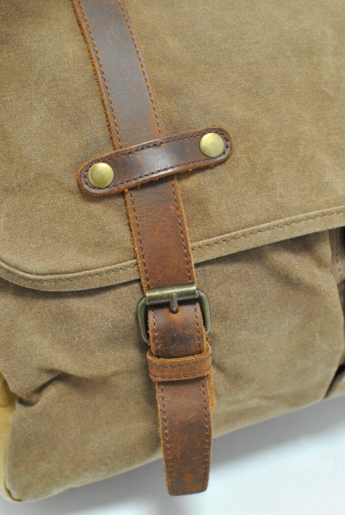 Newhey geanta mesager / laptop din canvas+piele aspect vintage - imagine 4