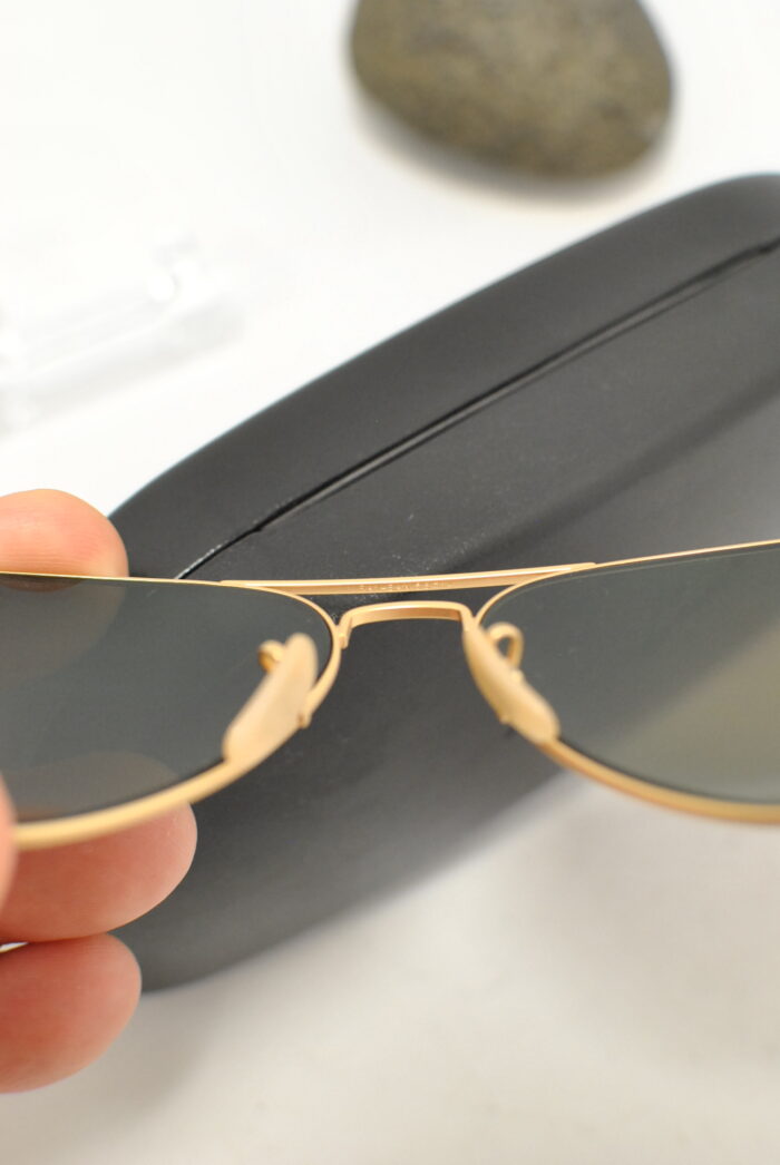 Ray-Ban ochelari de soare aviator pentru barbati , rama metalica aurita - imagine 16