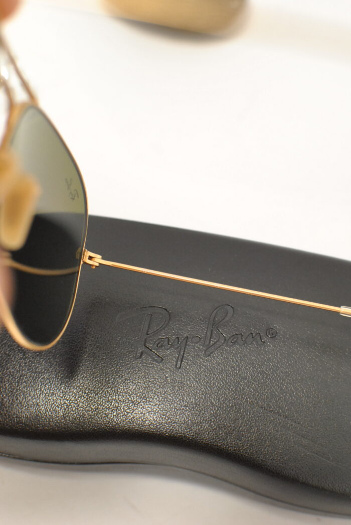 Ray-Ban ochelari de soare aviator pentru barbati , rama metalica aurita - imagine 17