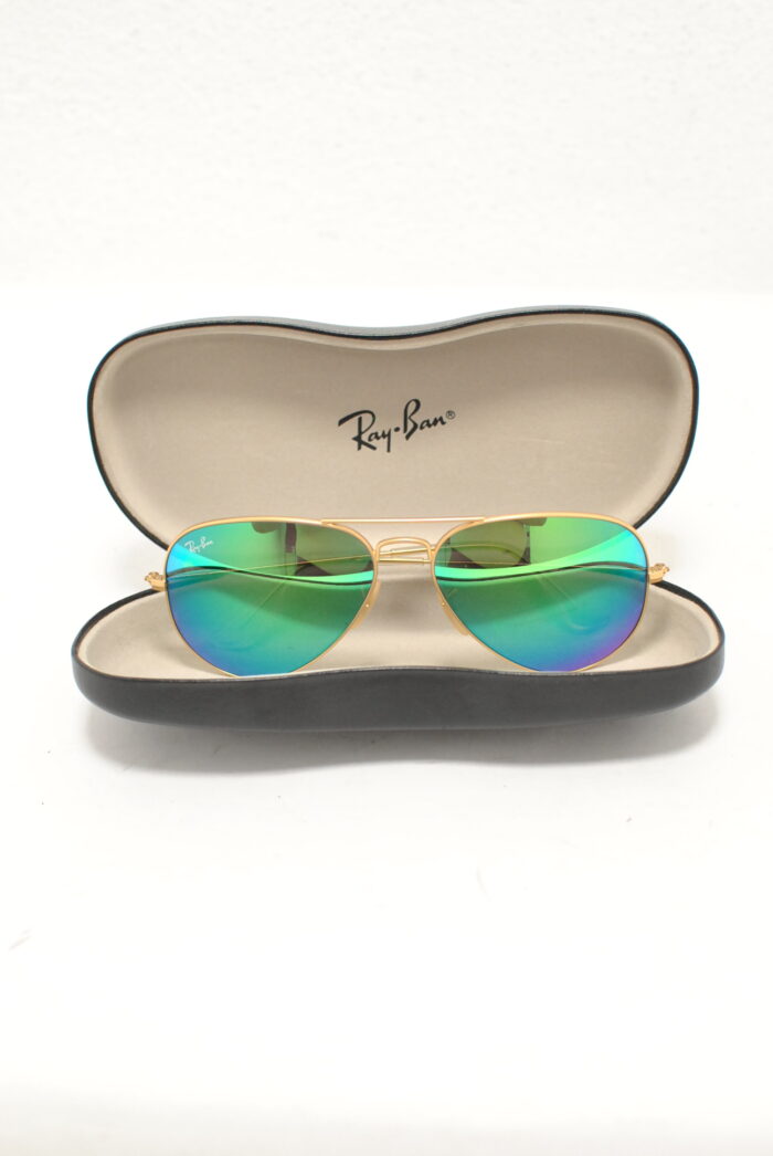 Ray-Ban ochelari de soare aviator pentru barbati , rama metalica aurita - imagine 2