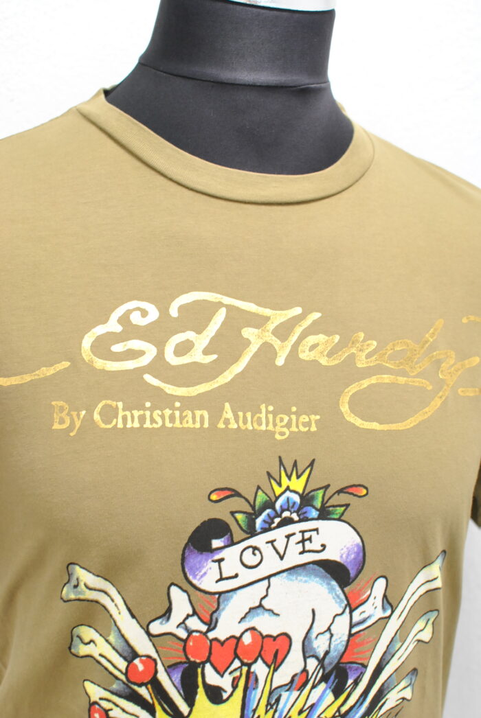 Ed Hardy tricou de bumbac elastic , pentru barbati marimea L - imagine 3