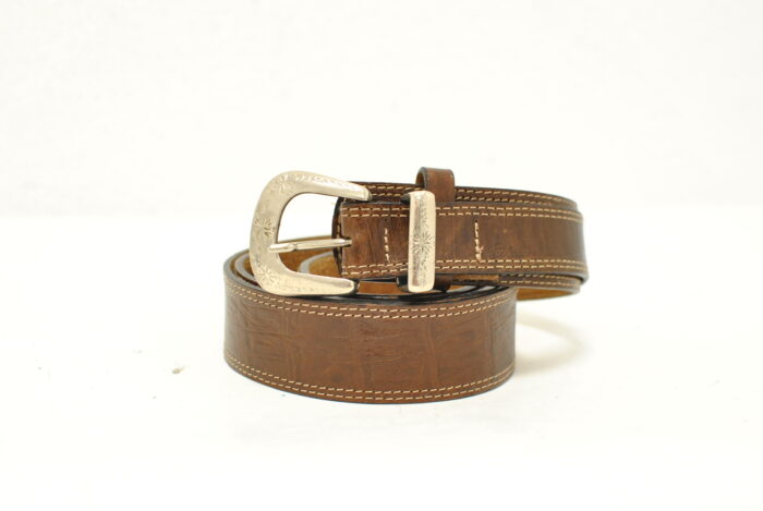 Curea vintage de piele model unisex - imagine 5