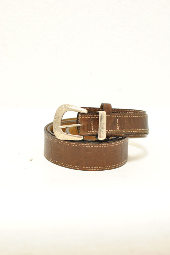 Curea vintage de piele model unisex - imagine 6