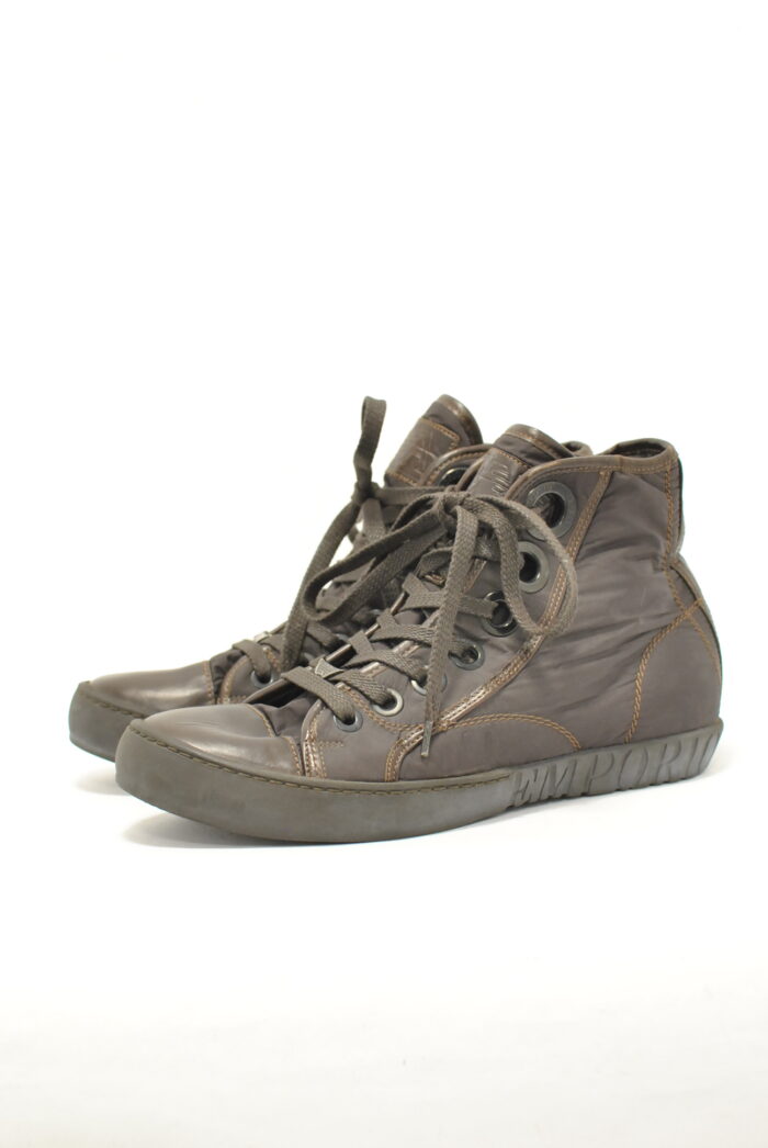 Emporio Armani bascheti de piele + textil model unisex marimea 40 - imagine 4