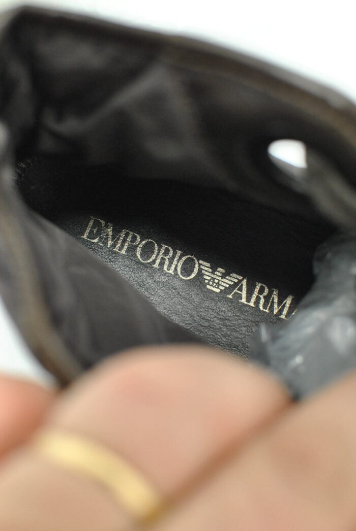 Emporio Armani bascheti de piele + textil model unisex marimea 40 - imagine 10