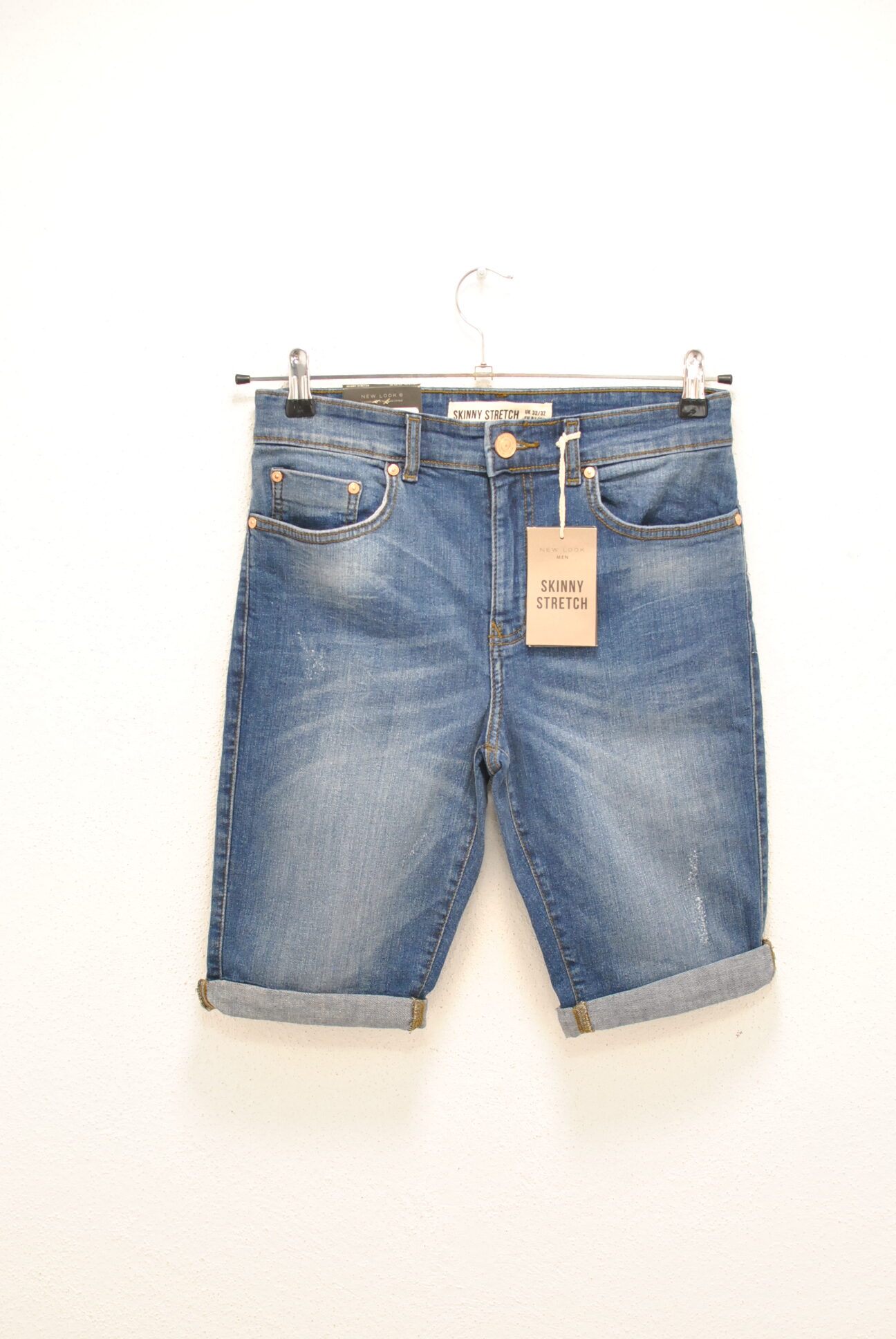 DSC_0326 Skinny Stretch pantalon scurt de blug elastic pentru barbati marimea 32 sau M - imagine 1