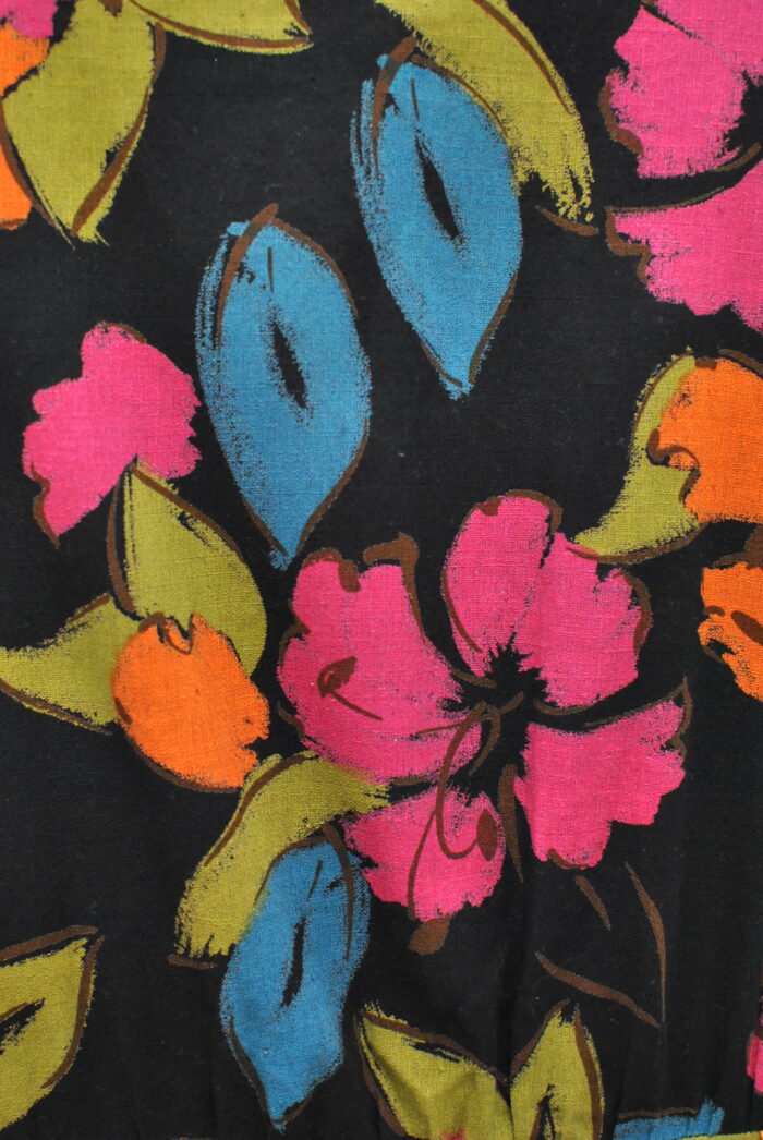 Rochie vintage de bumbac cu imprimeu floral marimea 44 sau XL - imagine 2