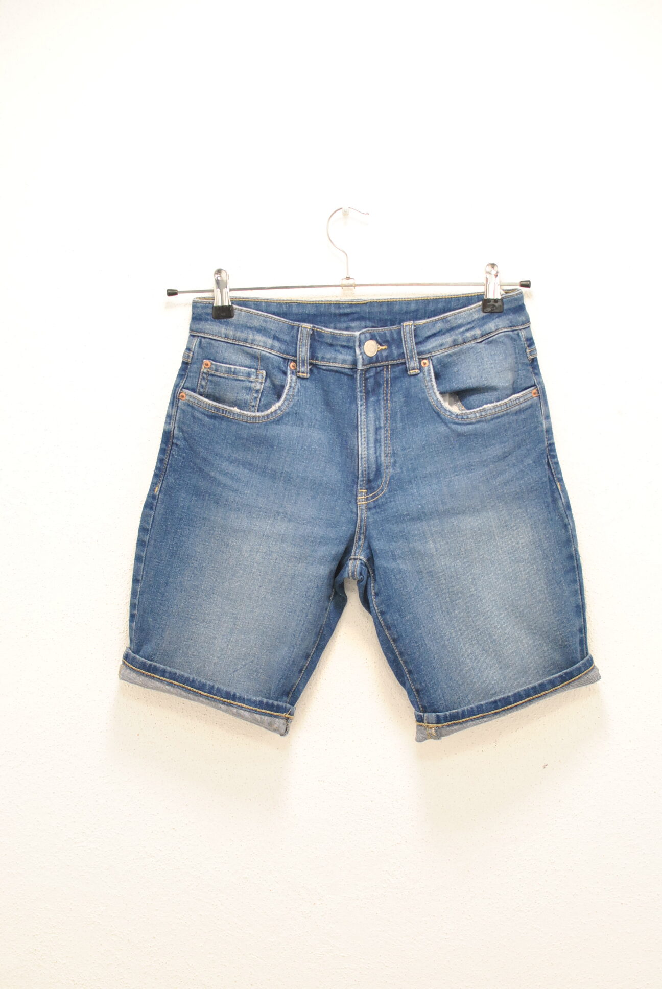 DSC_0334 Zara pantalon scurt de blug elastic pentru barbati marimea 164 sau S - imagine 1