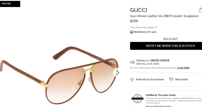 Gucci GG 2887/S ochelari de soare pentru barbati , model aviator - imagine 3
