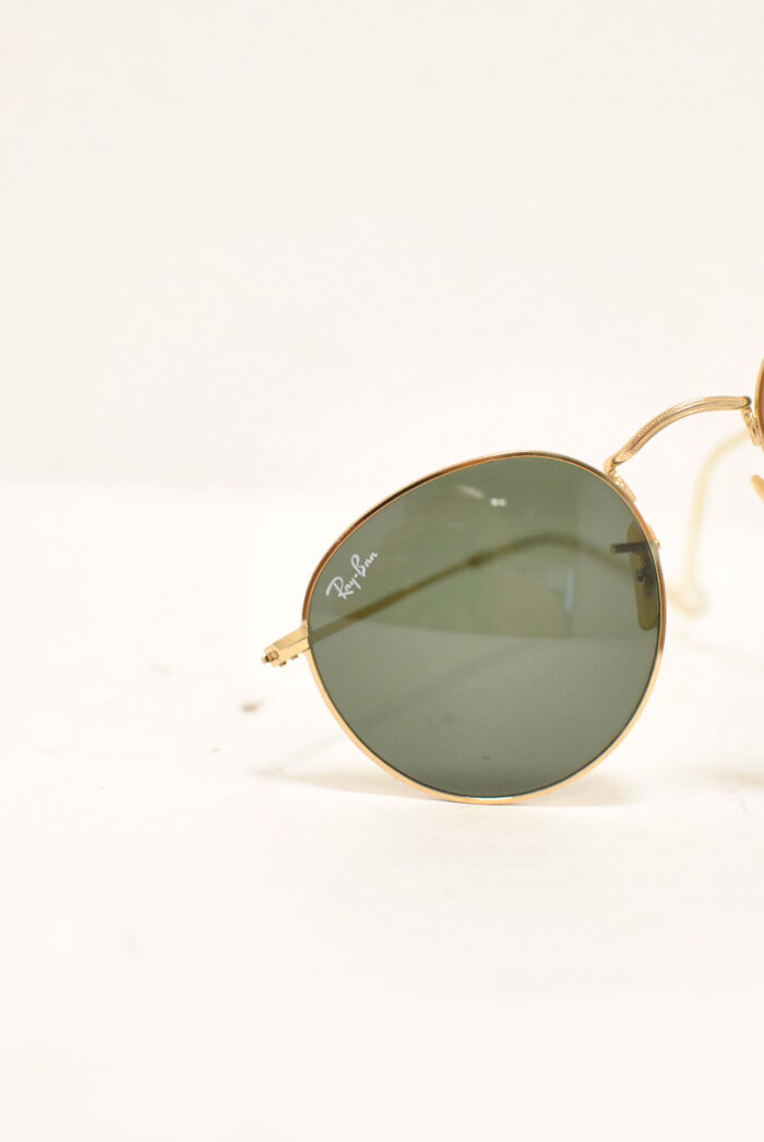 Ray-Ban round ochelari de soare , rame metalice aurite , model unisex - imagine 7
