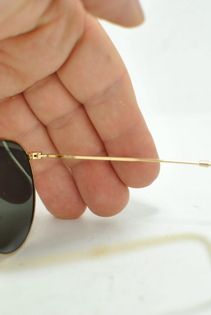 Ray-Ban round ochelari de soare , rame metalice aurite , model unisex - imagine 16