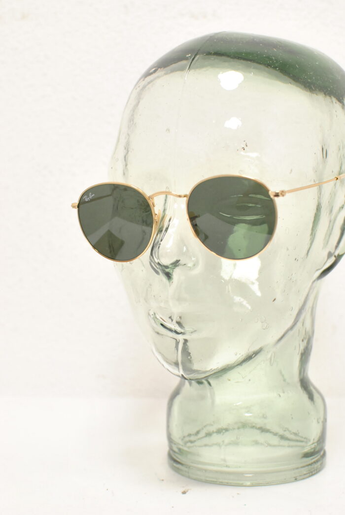 Ray-Ban round ochelari de soare , rame metalice aurite , model unisex - imagine 19