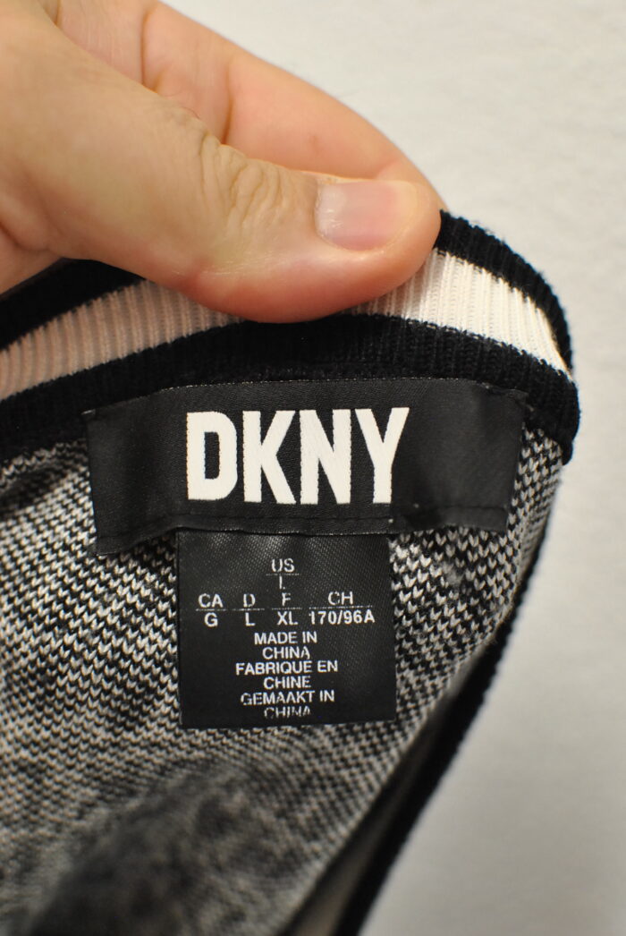 DKNY rochie tricotata , cu logo , material mai gros de toamna/iarna marimea L/XL - imagine 6