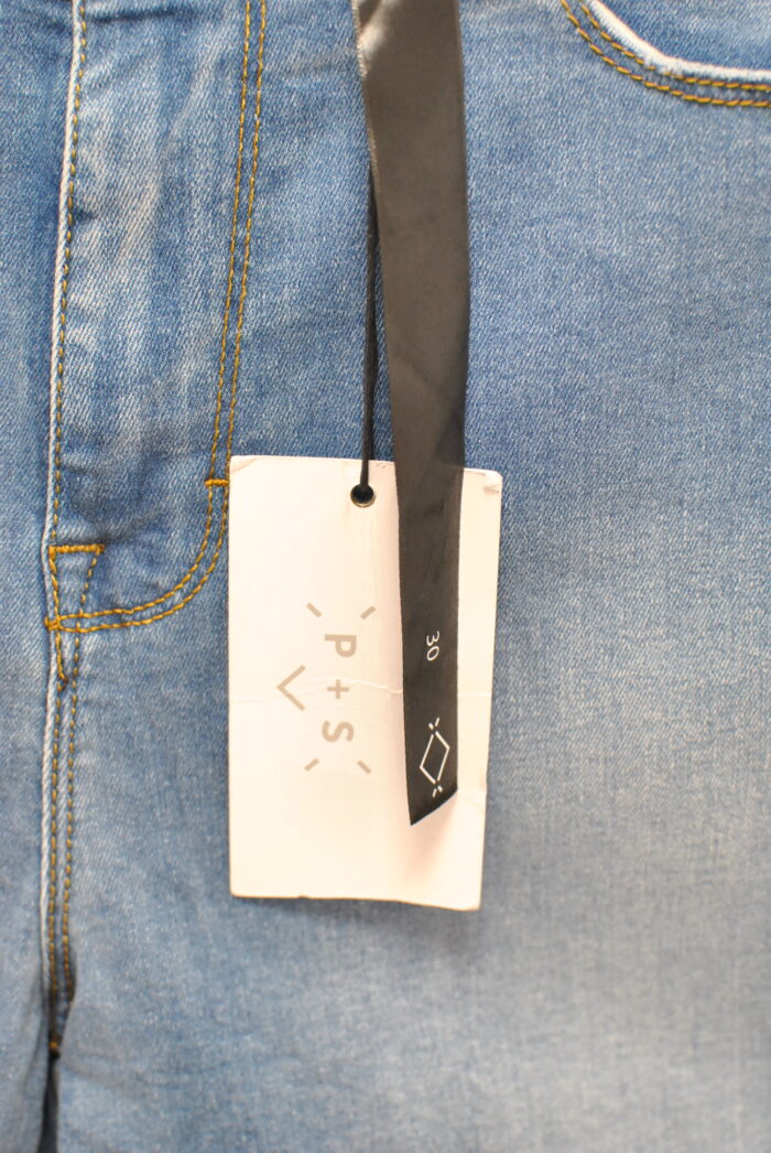 Paper + Stitch pantalon scurt de blugi elastici de femei marimea 30 sau M - imagine 2