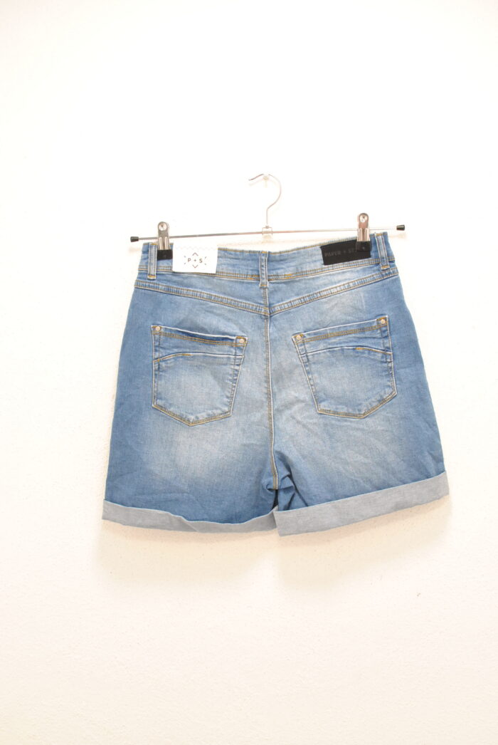 Paper + Stitch pantalon scurt de blugi elastici de femei marimea 30 sau M - imagine 3