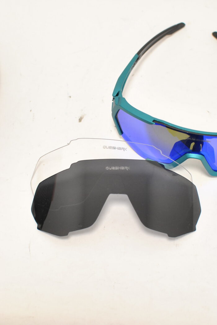QueShark ochelari polarizati sport , biciclisti, outdor , cu 3 seturi de lentile schimbabile - imagine 6