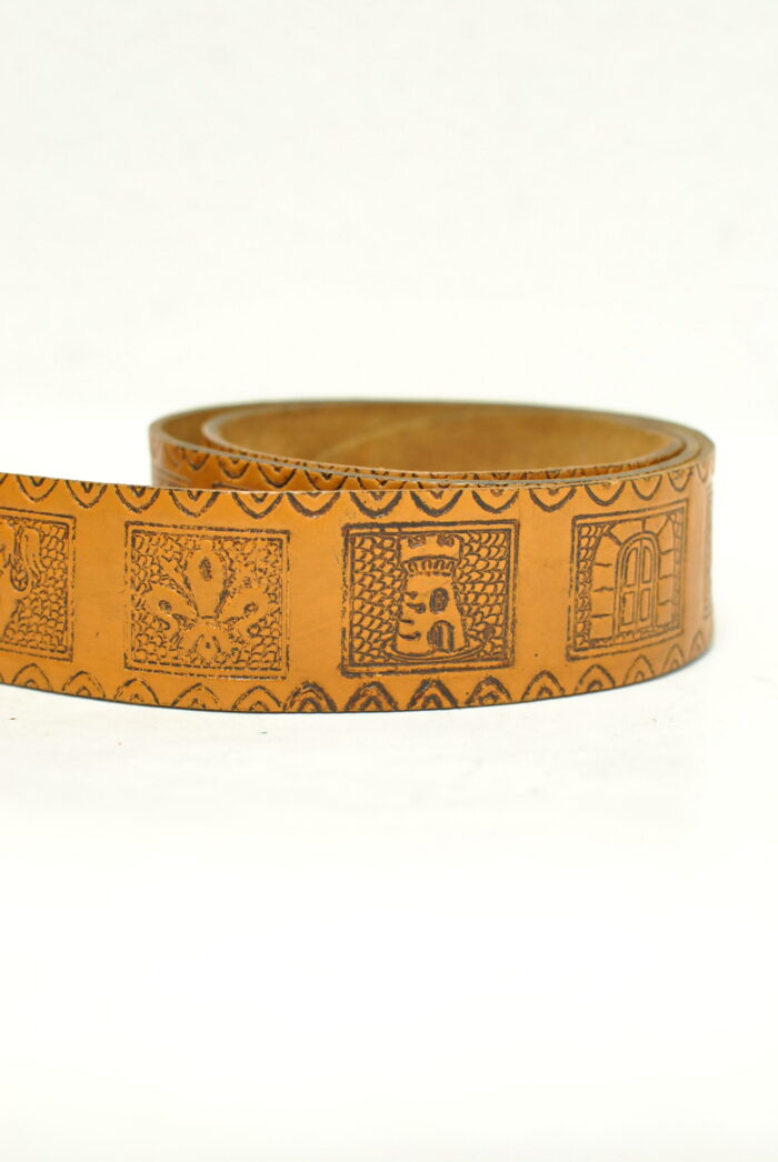 Curea vintage de piele model unisex - imagine 5