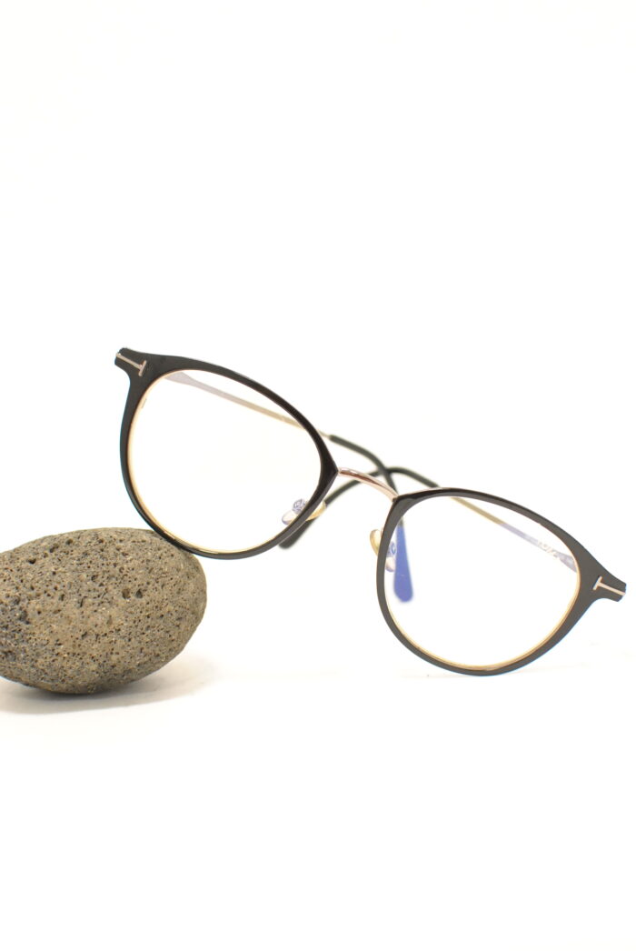 Tom Ford TF5528 rame metalice de ochelari de vedere cu lentila fara dioptrie , blue light protection pentru calculator , model unisex - imagine 7