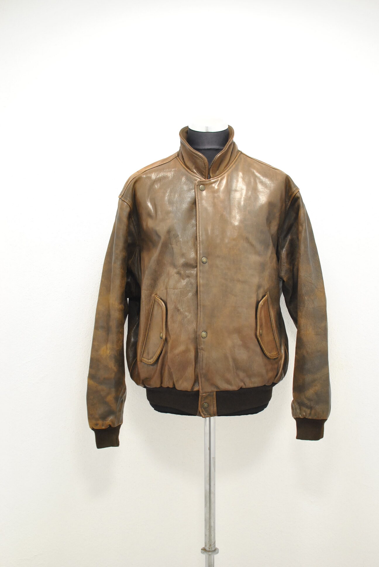 DSC_0128 Chevignon Olg Flyght Jacket , geaca bomber vintage de piele model aviator , marimea XL - imagine 1