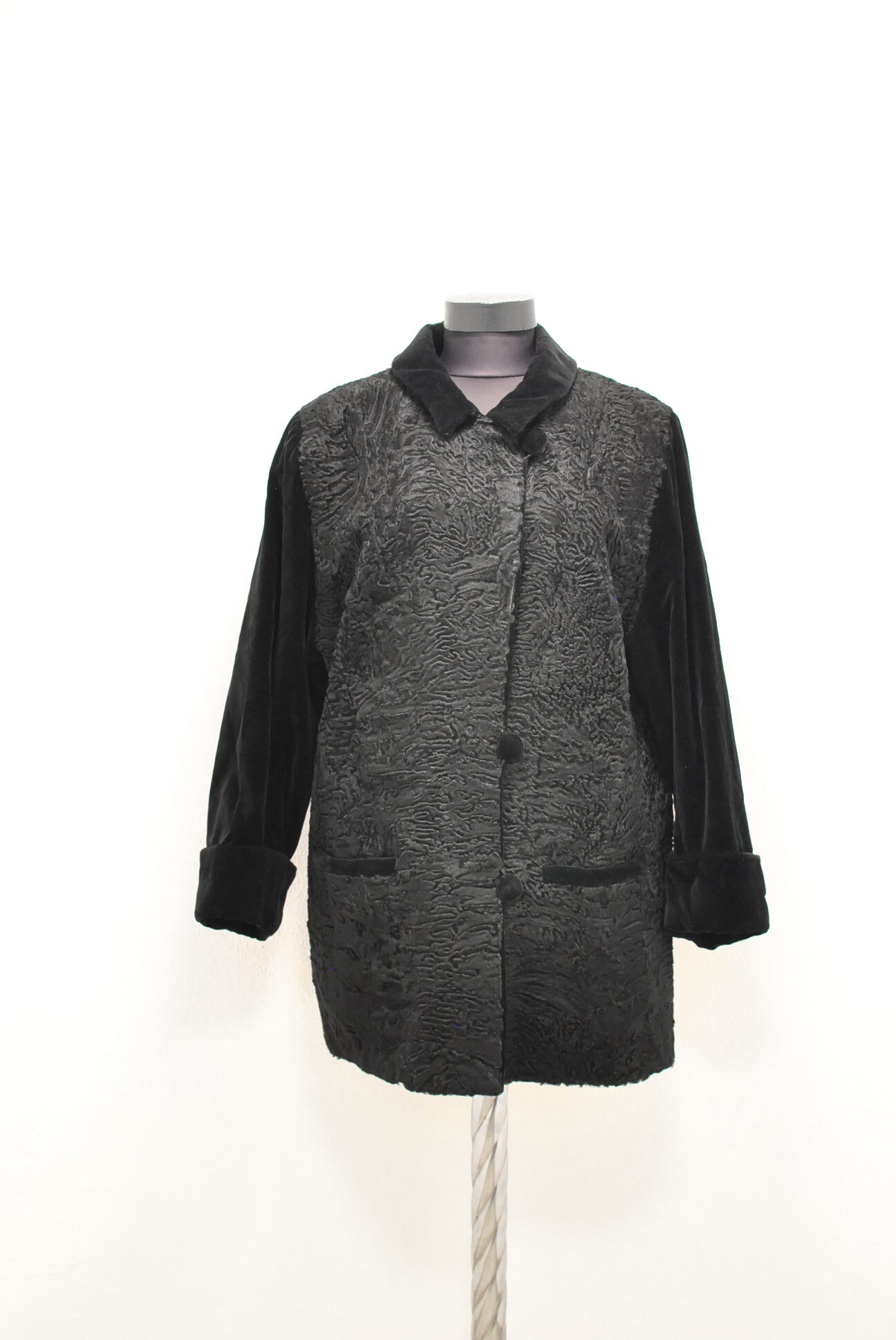 DSC_0078 Geaca vintage din blana de Astrahan , pentru femei marimea L - imagine 1