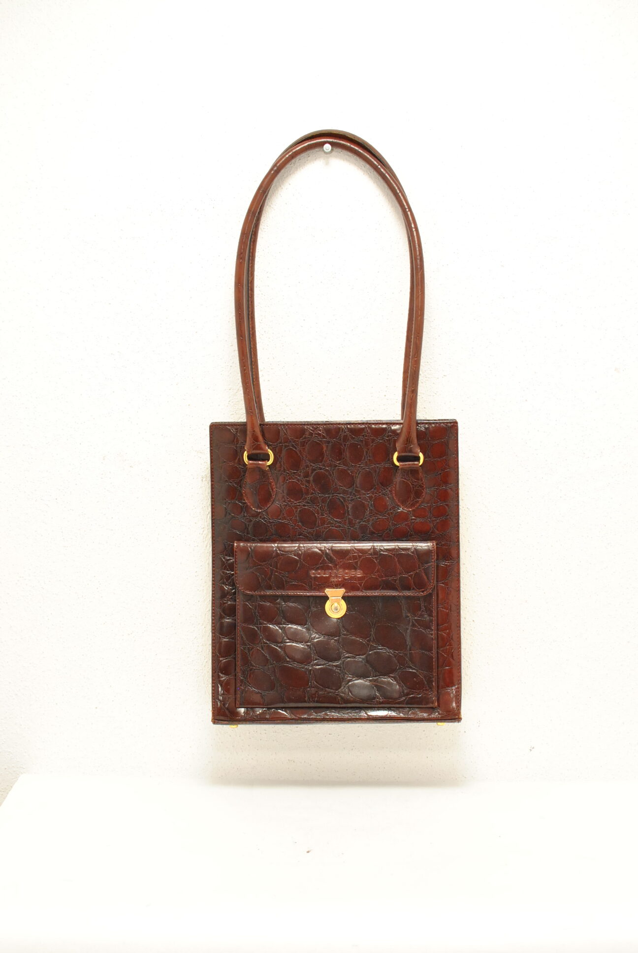 DSC_0160 Courreges geanta vintage de piele - imagine 1